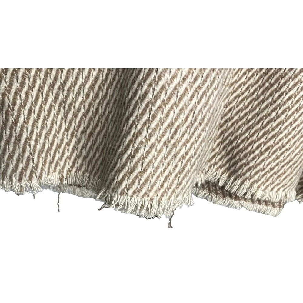 Cloud 10‎ Women S Southwest thick Blanket Jacket Shacket tan white fringe casual - Picture 2 of 6